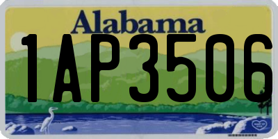 AL license plate 1AP3506