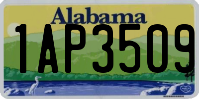 AL license plate 1AP3509