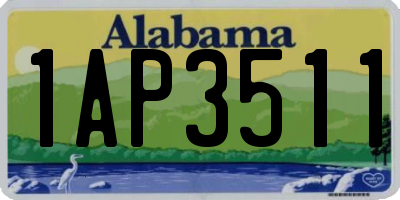 AL license plate 1AP3511