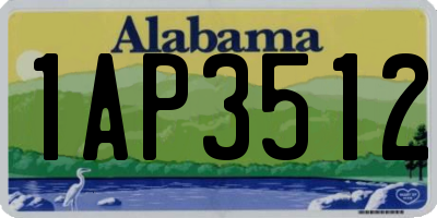 AL license plate 1AP3512