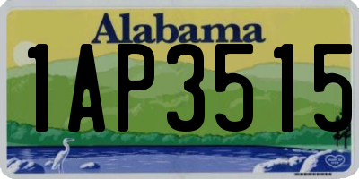 AL license plate 1AP3515