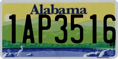 AL license plate 1AP3516