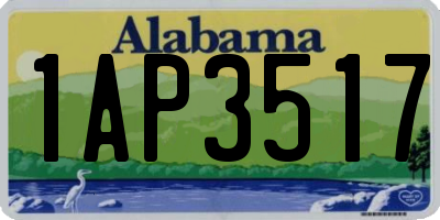 AL license plate 1AP3517
