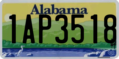 AL license plate 1AP3518