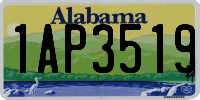 AL license plate 1AP3519