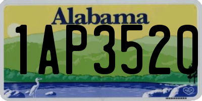 AL license plate 1AP3520