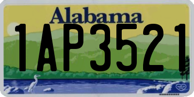 AL license plate 1AP3521