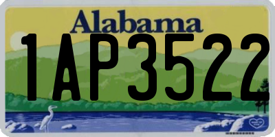 AL license plate 1AP3522