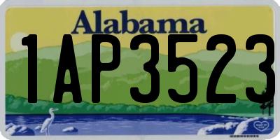 AL license plate 1AP3523