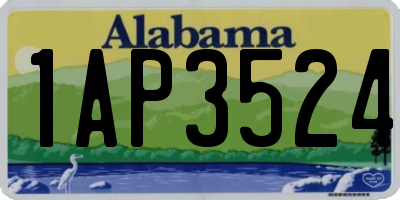 AL license plate 1AP3524