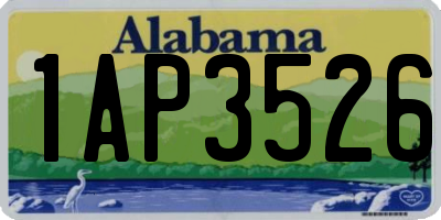 AL license plate 1AP3526