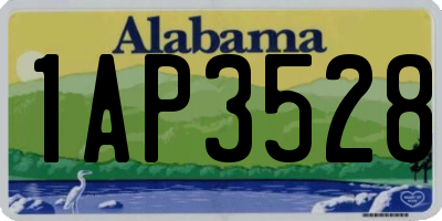 AL license plate 1AP3528