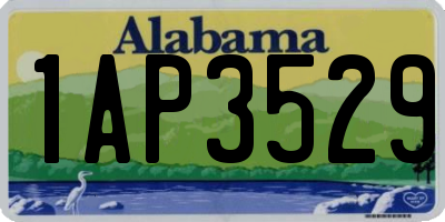 AL license plate 1AP3529