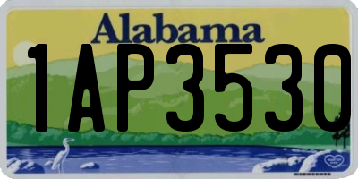 AL license plate 1AP3530