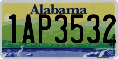 AL license plate 1AP3532