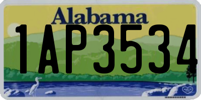 AL license plate 1AP3534