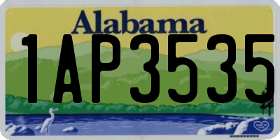 AL license plate 1AP3535