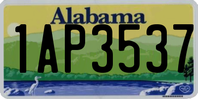 AL license plate 1AP3537
