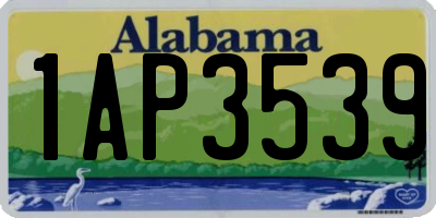 AL license plate 1AP3539