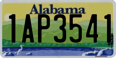 AL license plate 1AP3541