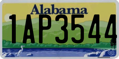 AL license plate 1AP3544