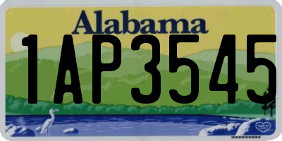 AL license plate 1AP3545