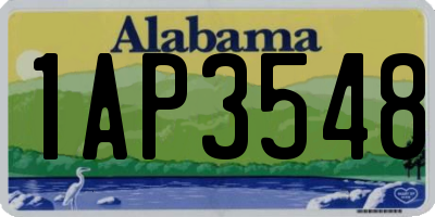 AL license plate 1AP3548