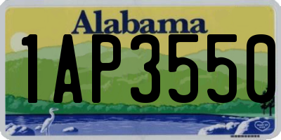 AL license plate 1AP3550
