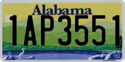 AL license plate 1AP3551