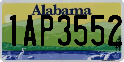 AL license plate 1AP3552