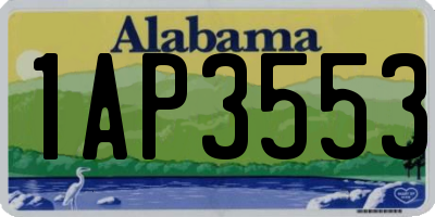 AL license plate 1AP3553