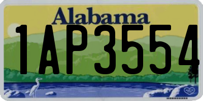 AL license plate 1AP3554