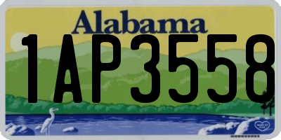 AL license plate 1AP3558