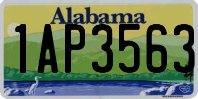 AL license plate 1AP3563