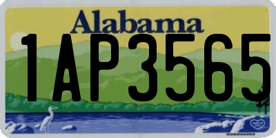 AL license plate 1AP3565