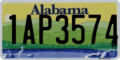 AL license plate 1AP3574