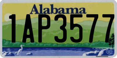 AL license plate 1AP3577