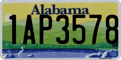 AL license plate 1AP3578