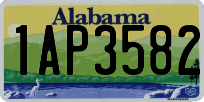 AL license plate 1AP3582