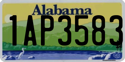 AL license plate 1AP3583