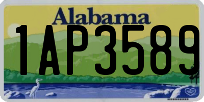AL license plate 1AP3589