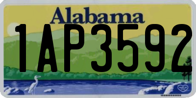 AL license plate 1AP3592