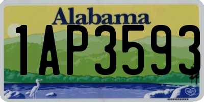 AL license plate 1AP3593