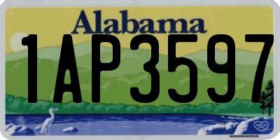 AL license plate 1AP3597