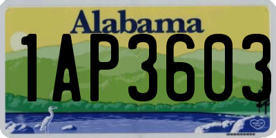AL license plate 1AP3603