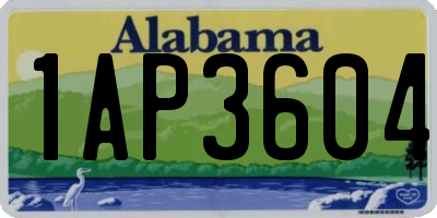 AL license plate 1AP3604