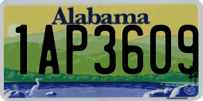 AL license plate 1AP3609