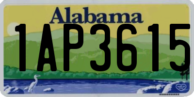 AL license plate 1AP3615