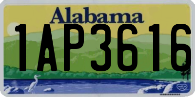 AL license plate 1AP3616