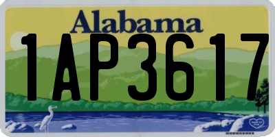 AL license plate 1AP3617